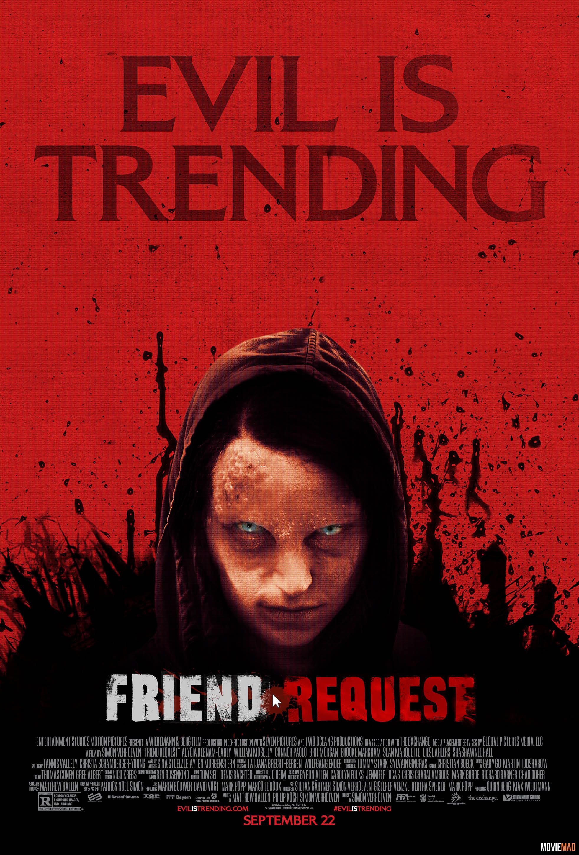 Friend Request 2016 Hindi Dubbed BluRay Full Movie 720p 480p