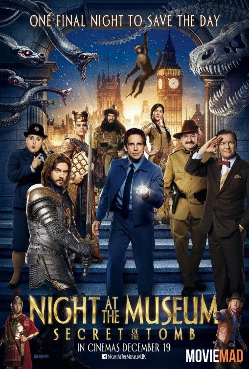 Night at the Museum: Secret of the Tomb 2014 Hindi Dubbed BluRay Full Movie 720p 480p